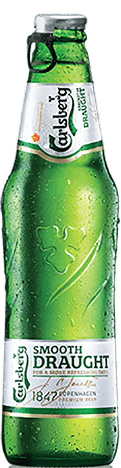 bottle of carlsberg smooth draught beer