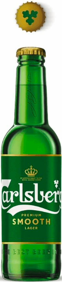 bottle of Carlsberg Smooth lager beer