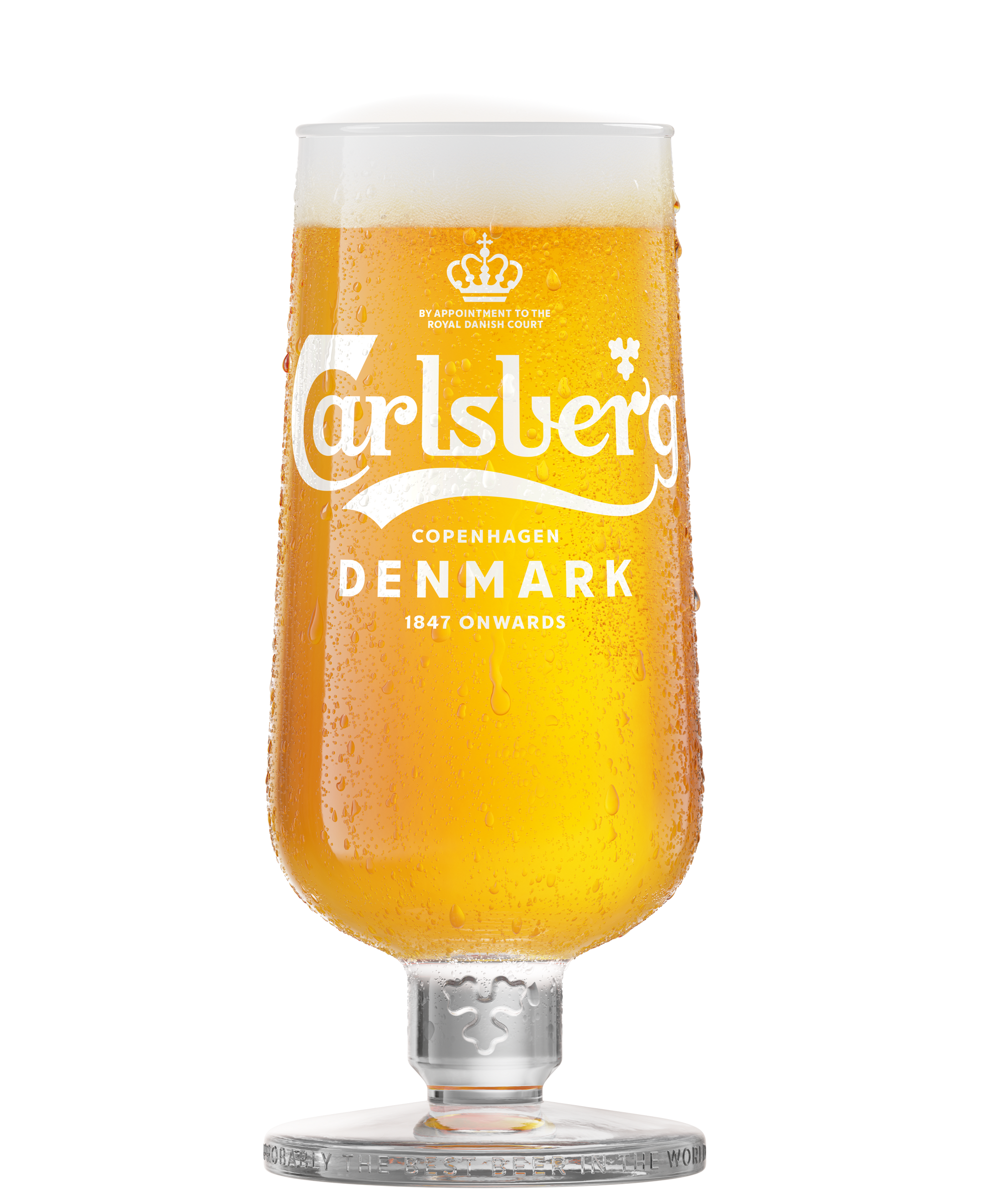 carlsberg glass-stemmed