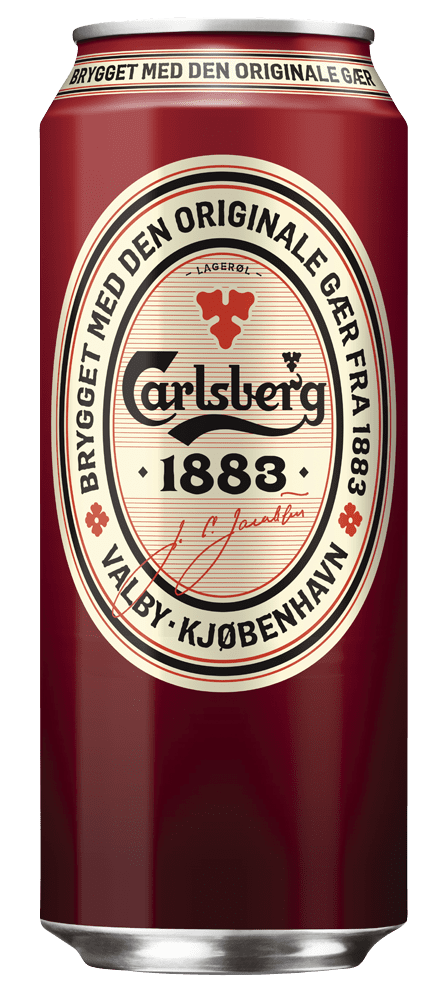 rød dåse Carlsberg 1883 rebrew øl 