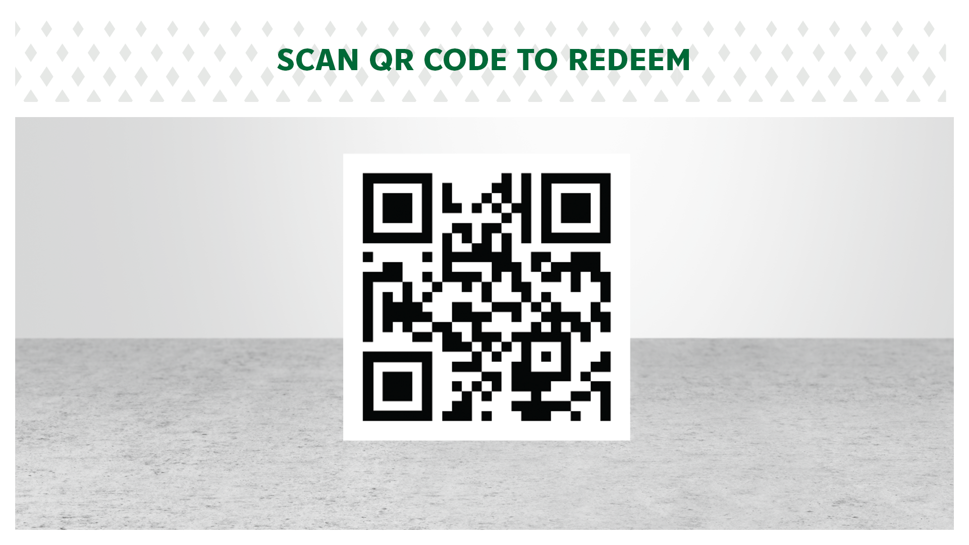 scan qr code to redeem