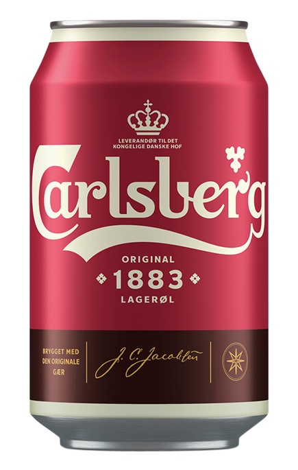 rød dåse Carlsberg 1883 rebrew øl 