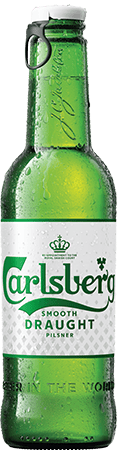 bottle of carlsberg smooth draught beer